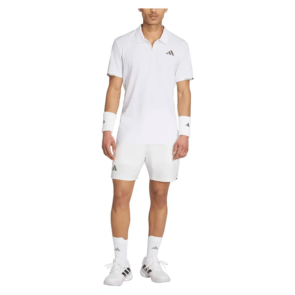 Men's London 7 Inch Tennis Short and Tight Set White,Apparel,Adidas,,,Tennis Express,KF5008-5