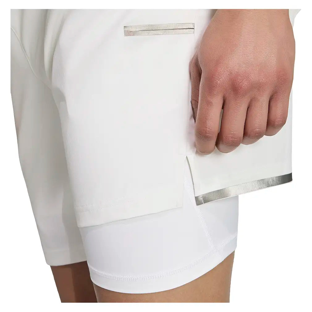 Men's London 7 Inch Tennis Short and Tight Set White,Apparel,Adidas,,,Tennis Express,KF5008-7