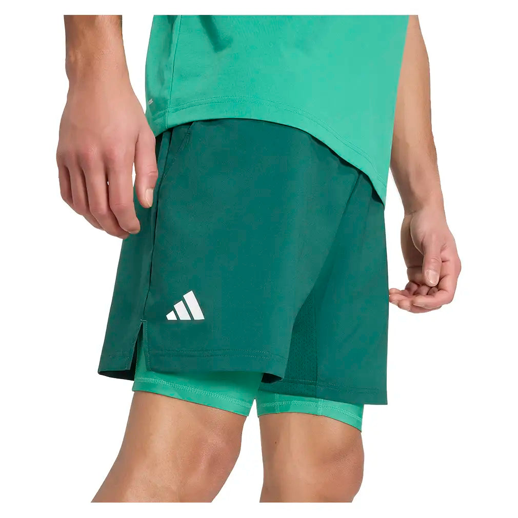 Men's Club 2IN1 Tennis Shorts Collegiate Green,Apparel,Adidas,,,Tennis Express,KG1961-3