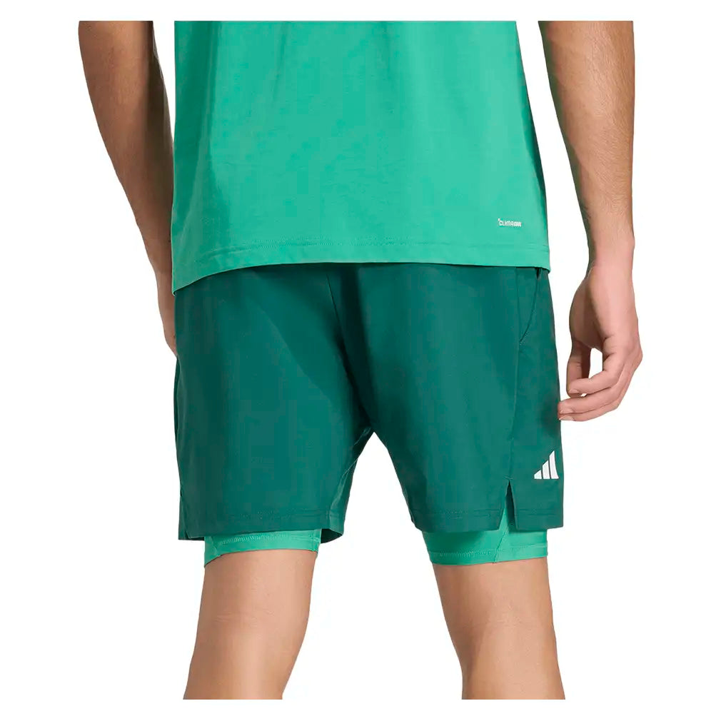 Men's Club 2IN1 Tennis Shorts Collegiate Green,Apparel,Adidas,,,Tennis Express,KG1961-4