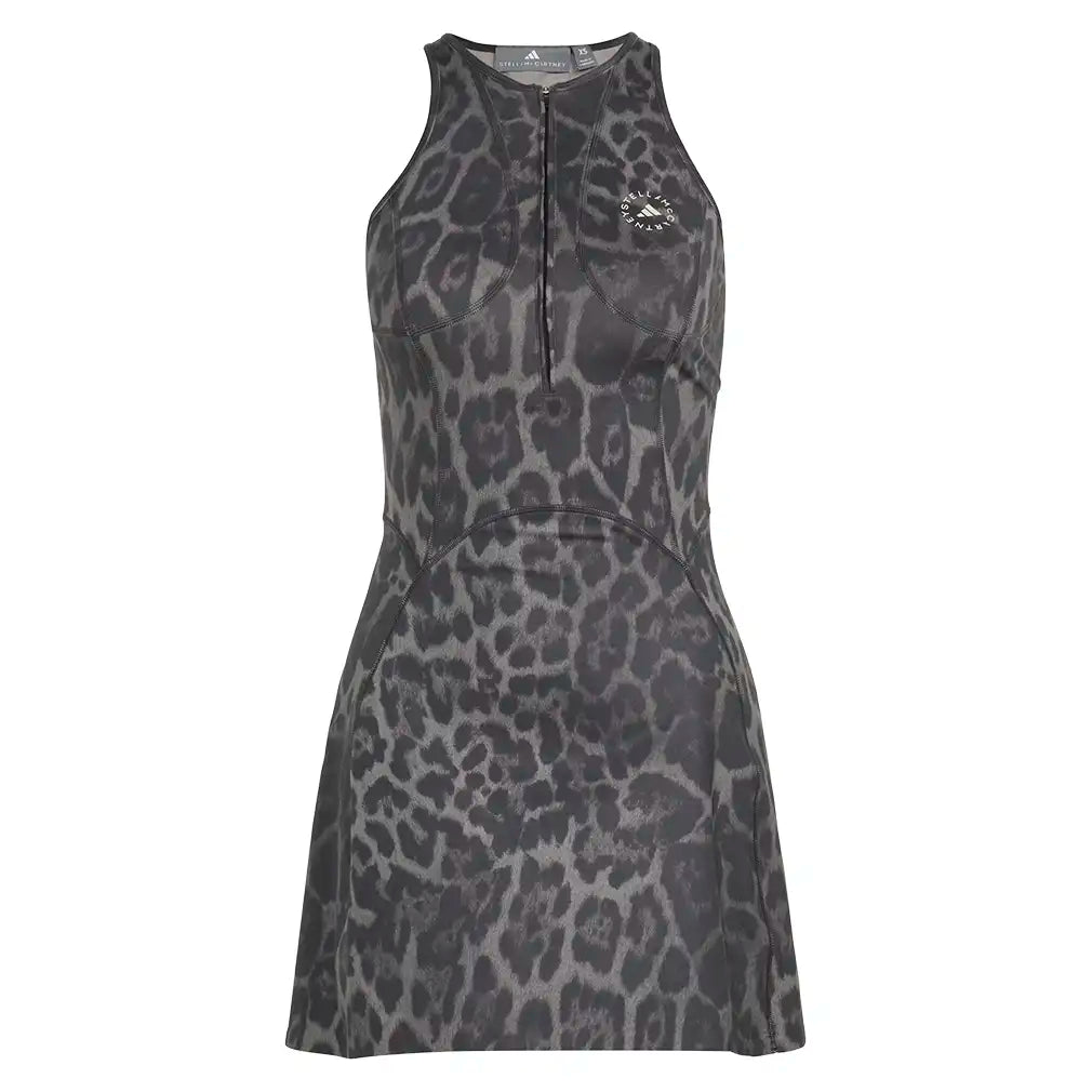 Women's Stella McCartney Printed Training Dress Dove Grey and Carbon,Apparel,Adidas,Dove Grey/Carbon,XS,Tennis Express,KG3235-1