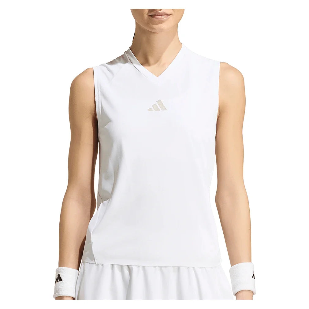 Women's London Match Pro Tennis Tank White,Apparel,Adidas,,,Tennis Express,KH1114-1