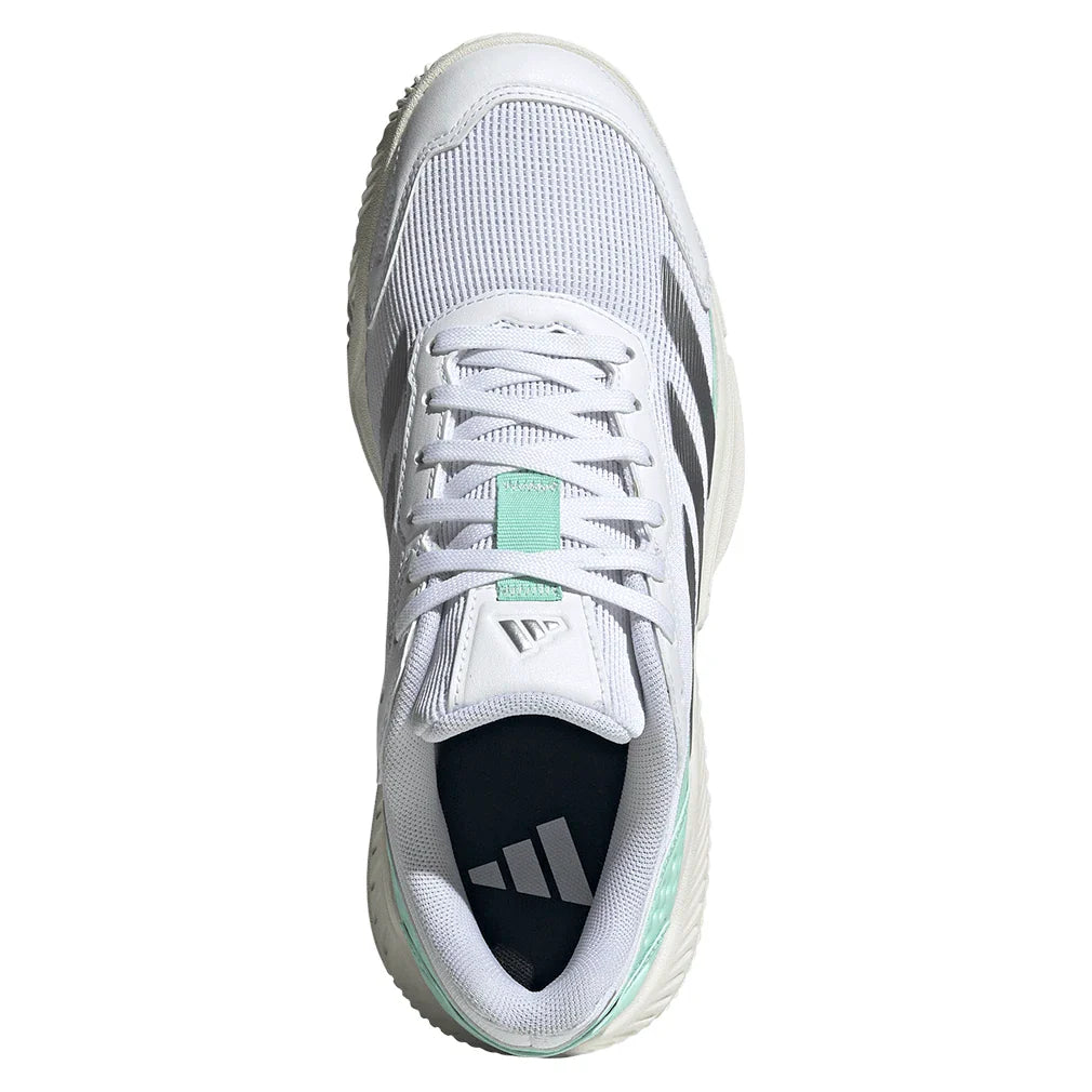 Women's Courtquick Padel Shoes White and Silver Metallic,Footwear,Adidas,,,Tennis Express,KI3592-F26-3