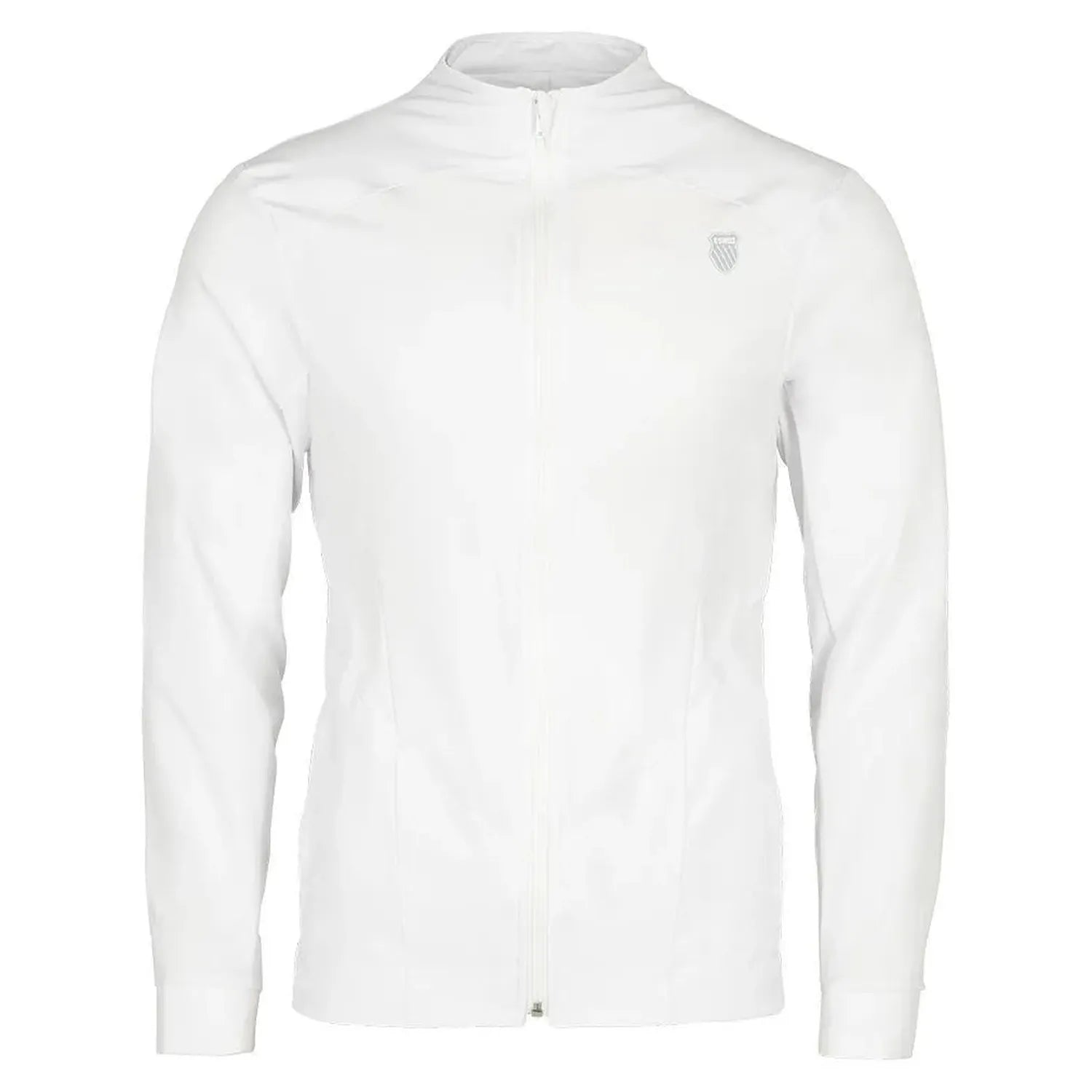 Men's Shield Tennis Jacket White-Apparel-K-Swiss-KMJ03-110B-1-Tennis Express