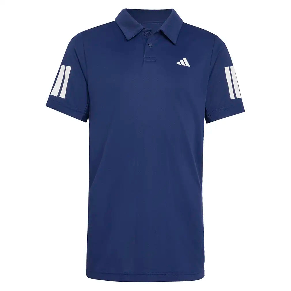 Boys' Club 3 Stripe Tennis Polo Dark Blue,Apparel,Adidas,Dark Blue,XS,Tennis Express,KQ7992-1