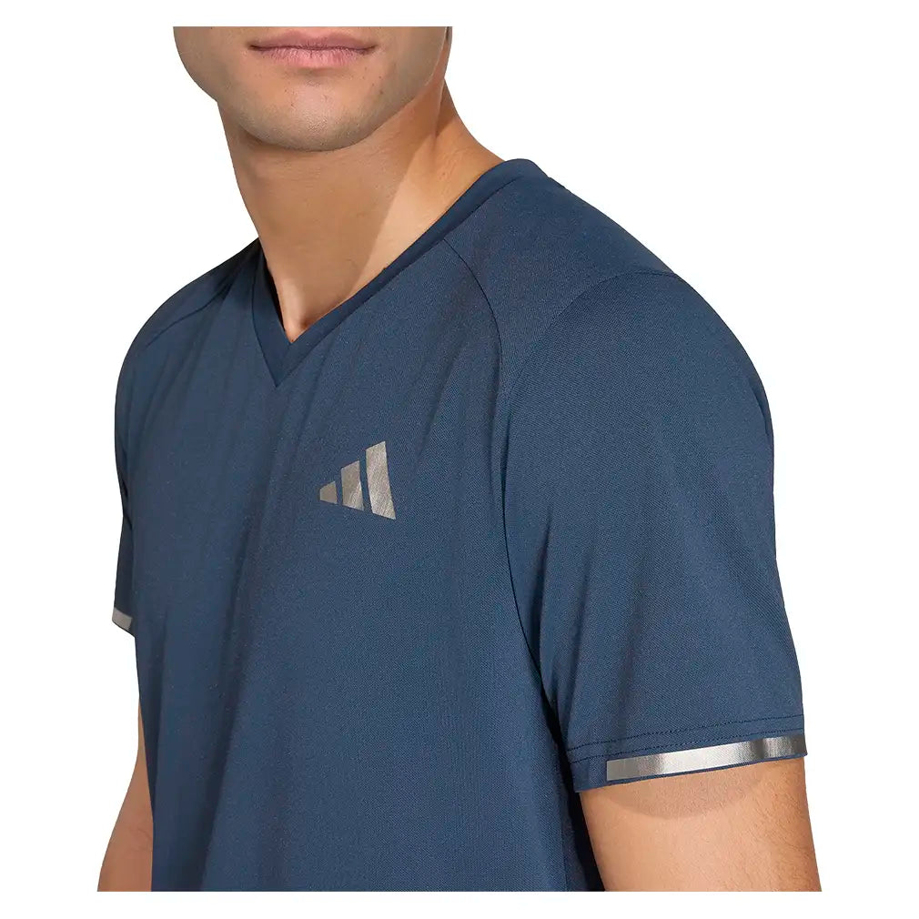 Men's London Freelift Pro Tennis Tee Aurora Ink,Apparel,Adidas,,,Tennis Express,KR0474-6