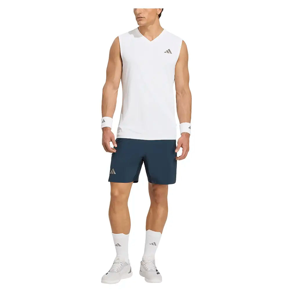 Men's London 7 Inch Tennis Short and Tight Set Aurora Ink,Apparel,Adidas,,,Tennis Express,KR0483-5