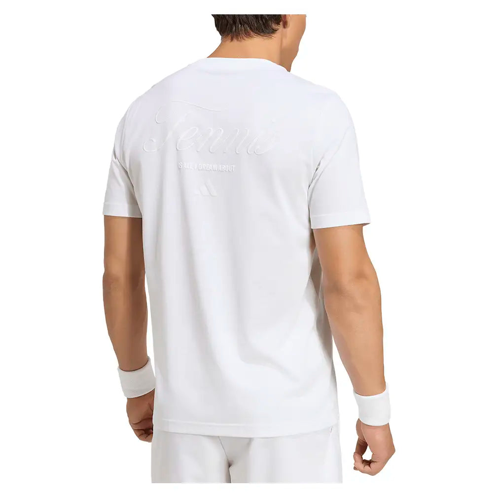 Men's London Graphic Tennis Top White,Apparel,Adidas,,,Tennis Express,KR2319-4