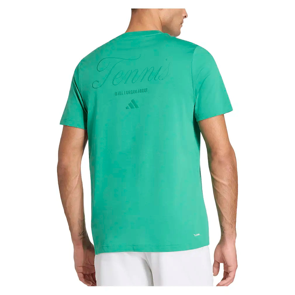 Men's London Graphic Tennis Top Court Green,Apparel,Adidas,,,Tennis Express,KR2320-4