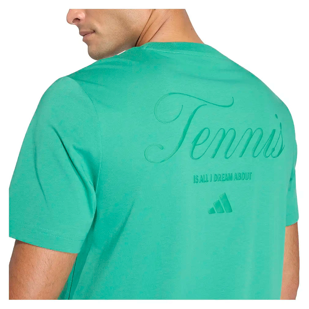 Men's London Graphic Tennis Top Court Green,Apparel,Adidas,,,Tennis Express,KR2320-7