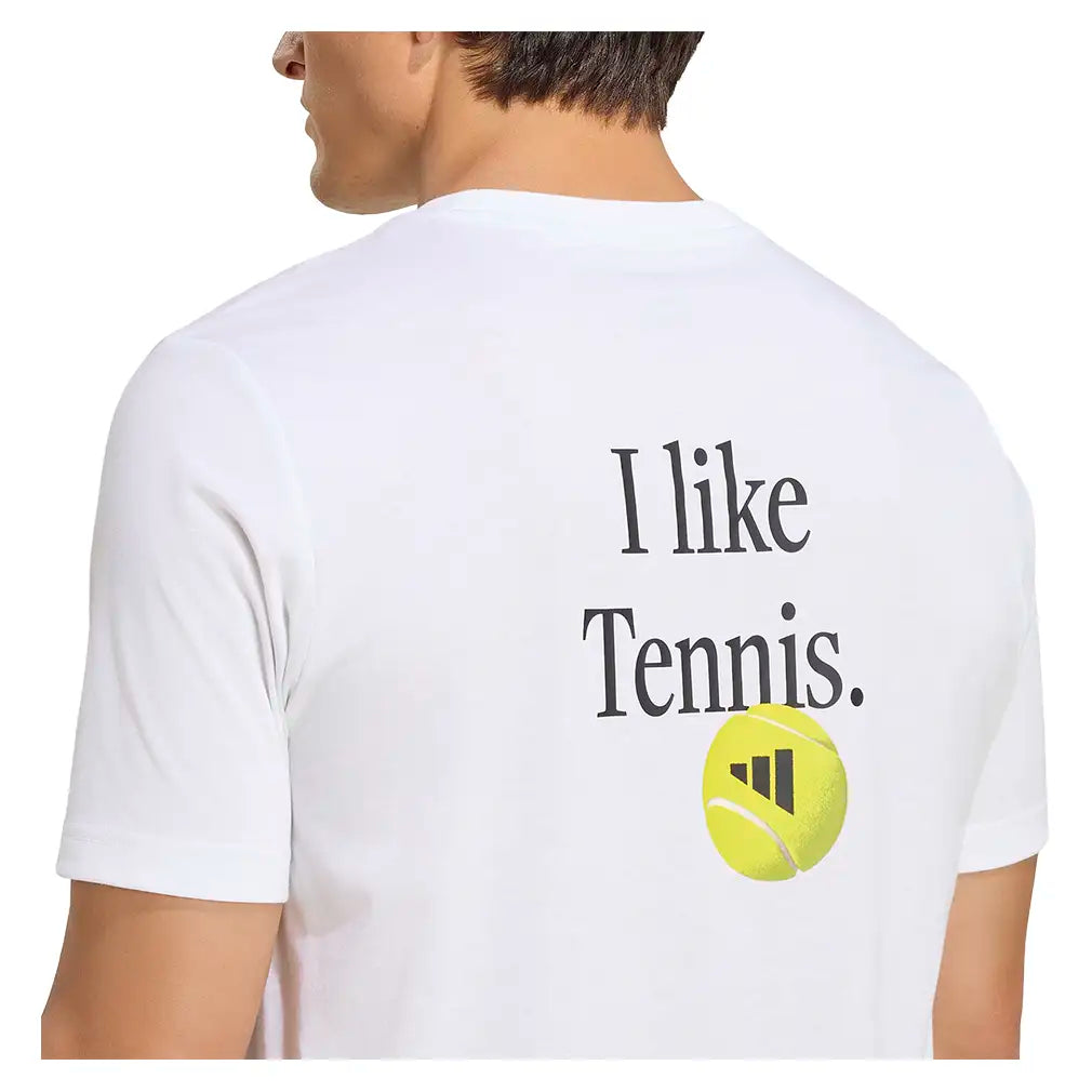 Men's Category Graphic Tennis Tee White and Black,Apparel,Adidas,,,Tennis Express,KR2331-7