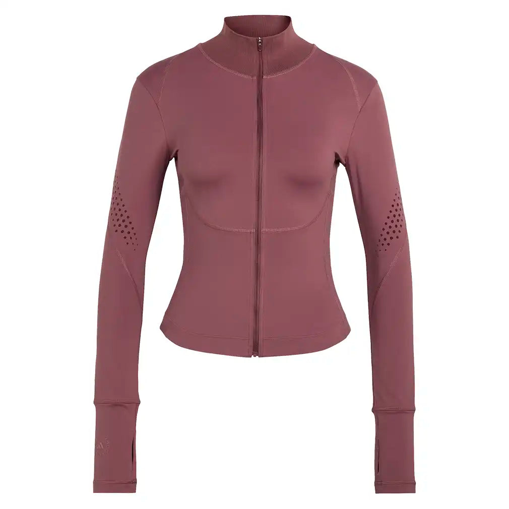 Women's Stella McCartney Longsleeve Midlayer Training Top Quiet Maroon,Apparel,Adidas,Quiet Maroon,XS,Tennis Express,KR3031-1