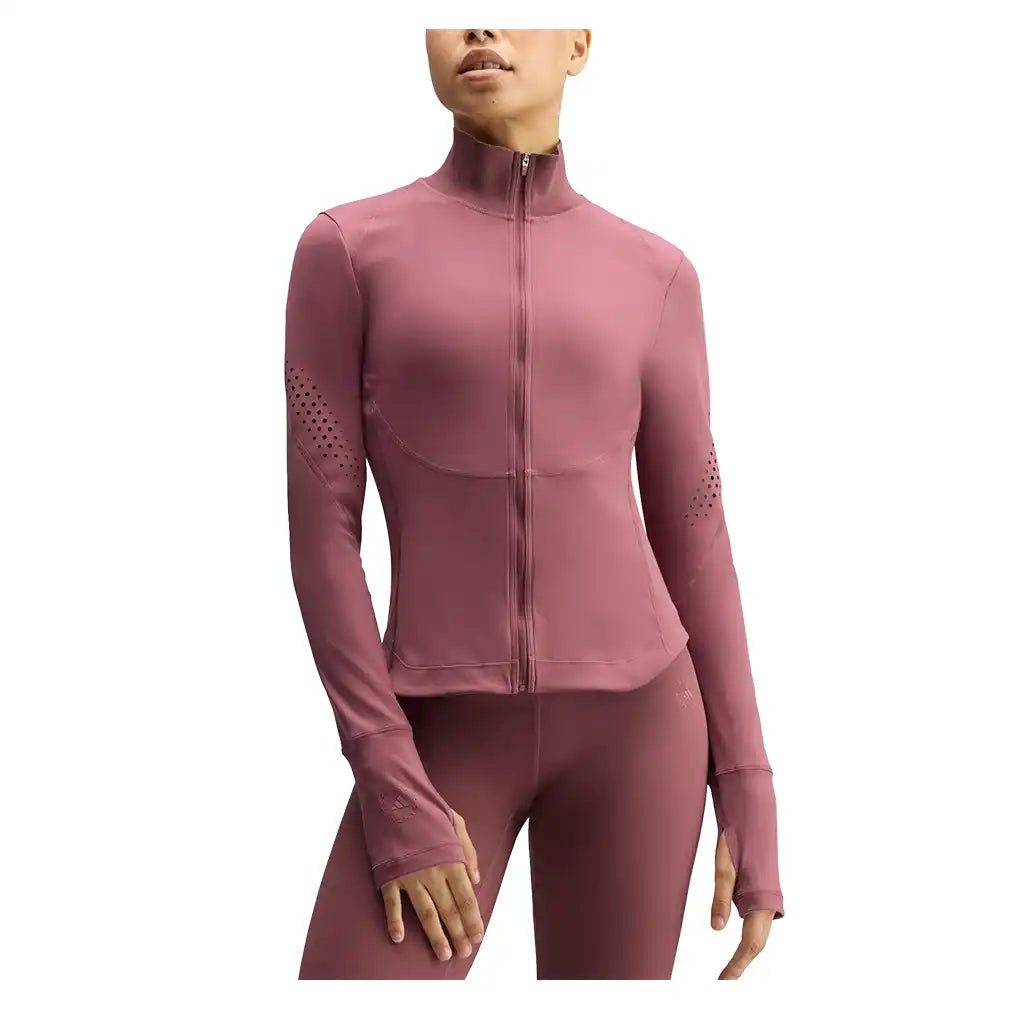 Women's Stella McCartney Longsleeve Midlayer Training Top Quiet Maroon,Apparel,Adidas,,,Tennis Express,KR3031-3