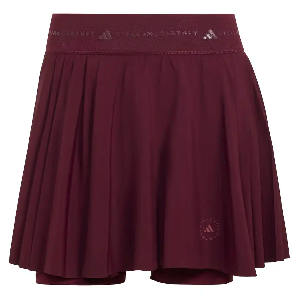 Women's Stella McCartney Pleated Training Skort Maroon,Apparel,Adidas,Maroon,XS,Tennis Express,KR3034-1