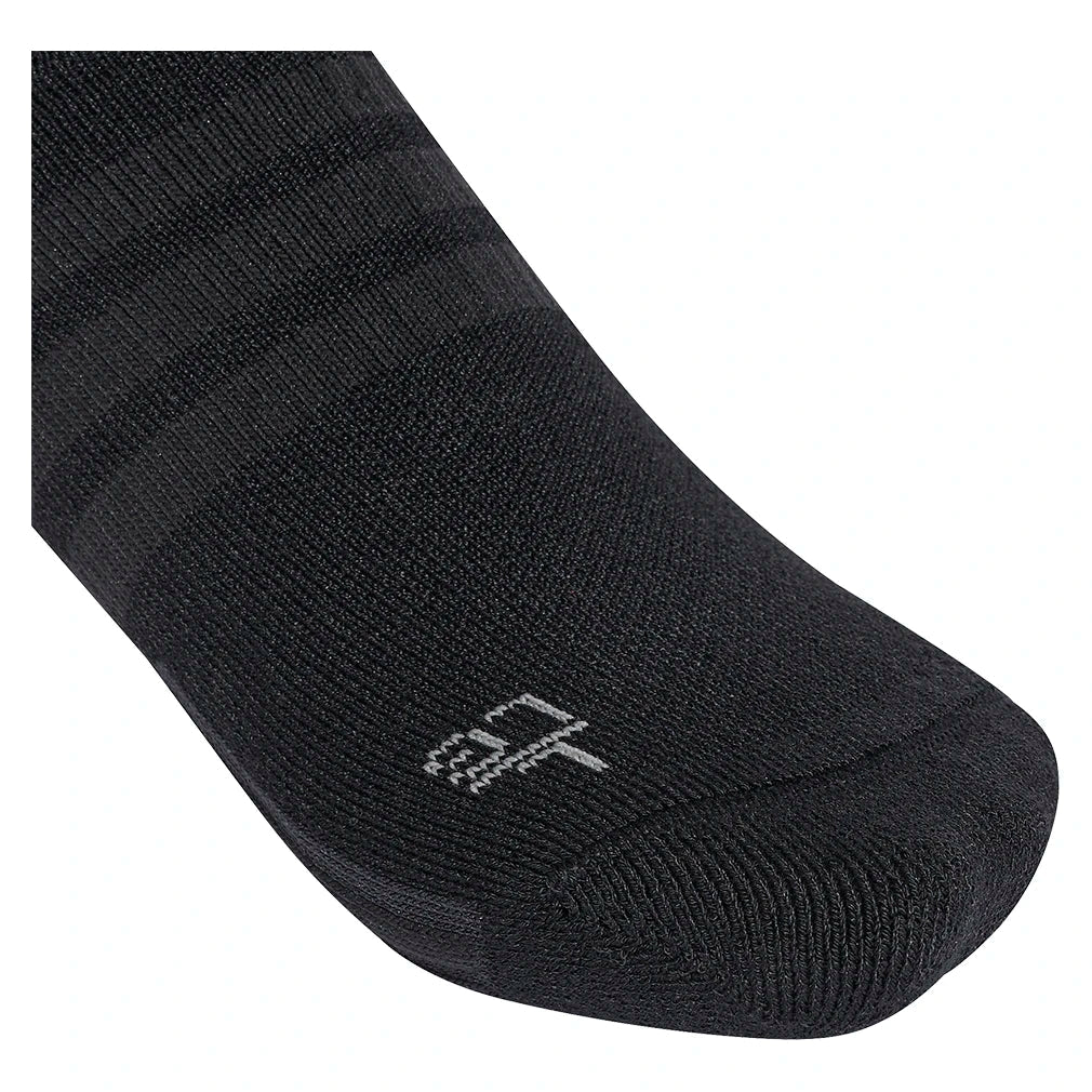 Unisex Cushioned Crew Tennis Socks Black and Grey Heather,Socks,Adidas,,,Tennis Express,KR3701-2