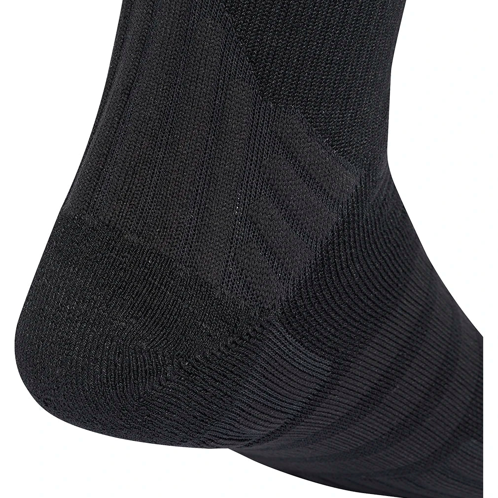 Unisex Cushioned Crew Tennis Socks Black and Grey Heather,Socks,Adidas,,,Tennis Express,KR3701-3
