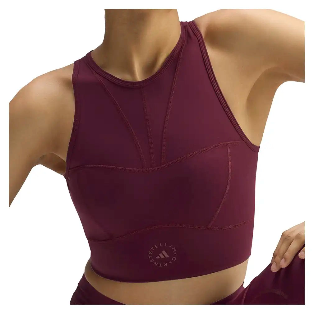 Women's Stella McCartney Crop Training Top Maroon,Apparel,Adidas,,,Tennis Express,KR6160-6