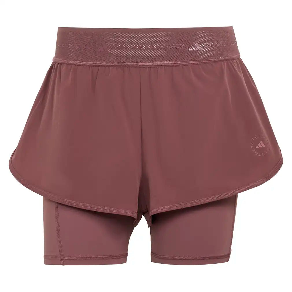 Women's Stella McCartney 2IN1 Training Shorts Maroon,Apparel,Adidas,Maroon,XS,Tennis Express,KR6164-1