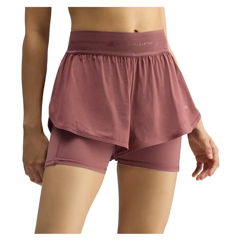 Women's Stella McCartney 2IN1 Training Shorts Maroon,Apparel,Adidas,,,Tennis Express,KR6164-3