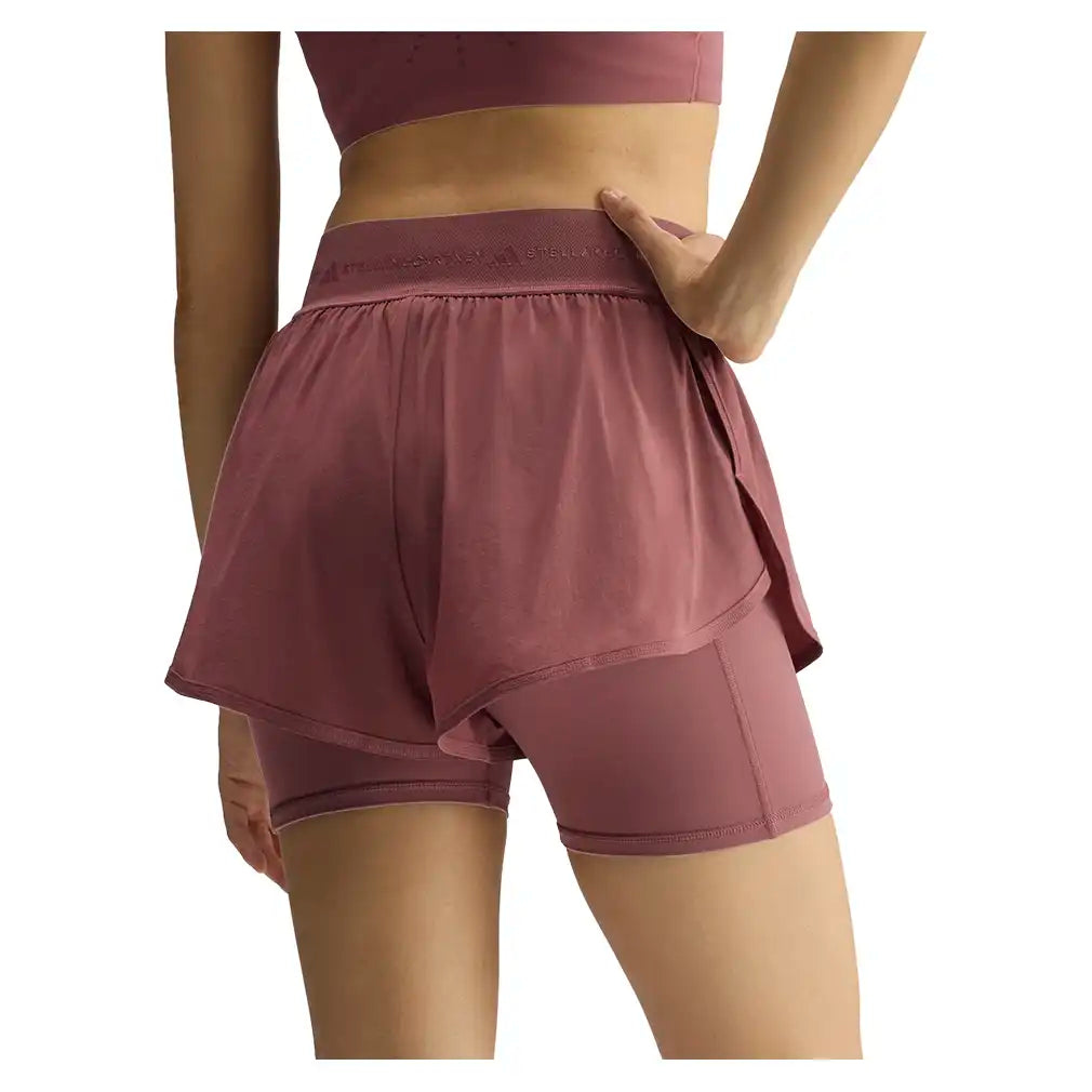 Women's Stella McCartney 2IN1 Training Shorts Maroon,Apparel,Adidas,,,Tennis Express,KR6164-4