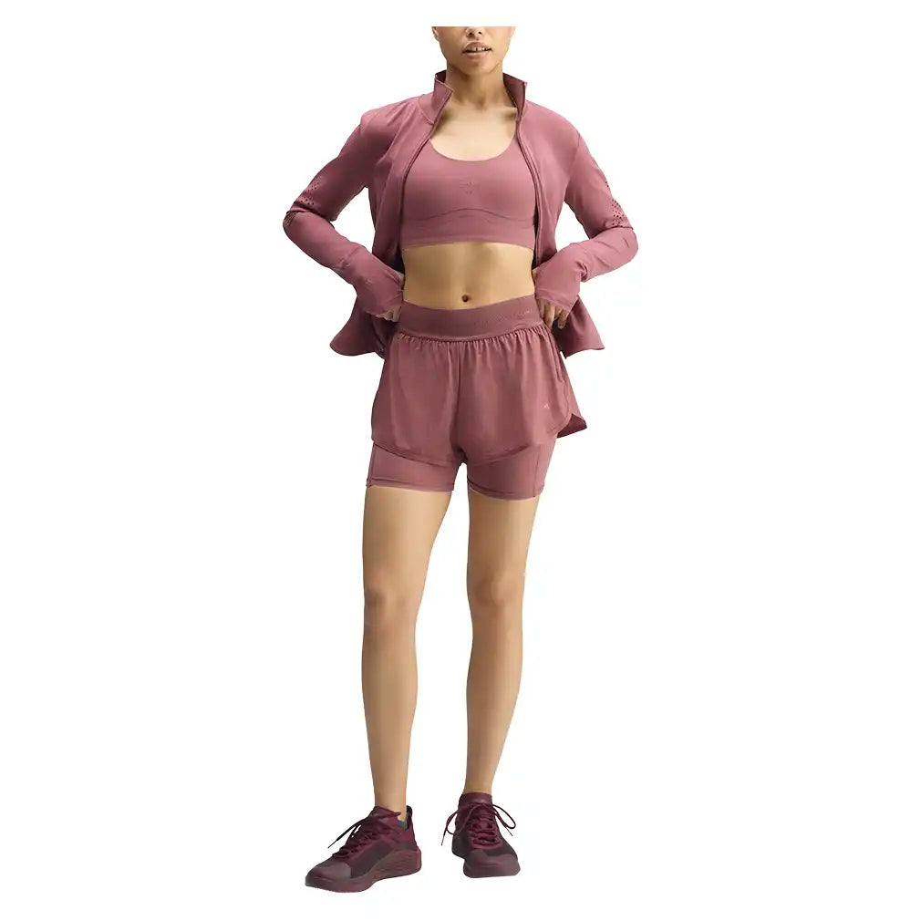 Women's Stella McCartney 2IN1 Training Shorts Maroon,Apparel,Adidas,,,Tennis Express,KR6164-5