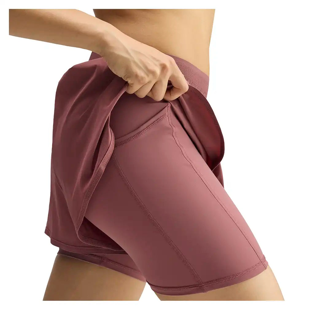 Women's Stella McCartney 2IN1 Training Shorts Maroon,Apparel,Adidas,,,Tennis Express,KR6164-7