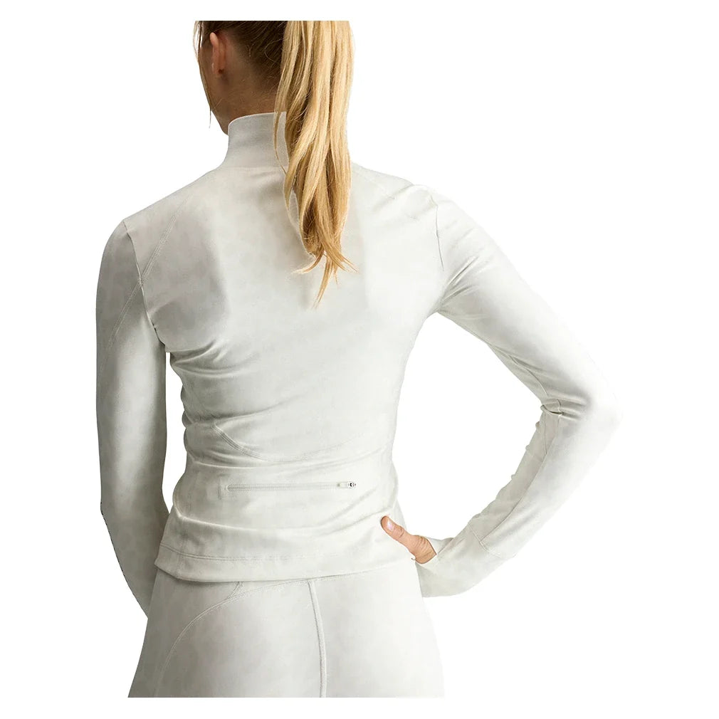 Women's Stella McCartney Longsleeve Printed Midlayer Training Top White and Grey,Apparel,Adidas,,,Tennis Express,KR6171_3