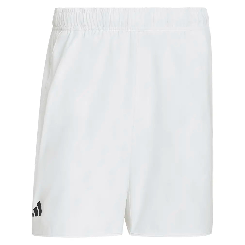 Men's Club Graphic 9 Inch Tennis Shorts White and Dash Grey,Apparel,Adidas,White/Dash Grey,XS,Tennis Express,KS8267-1