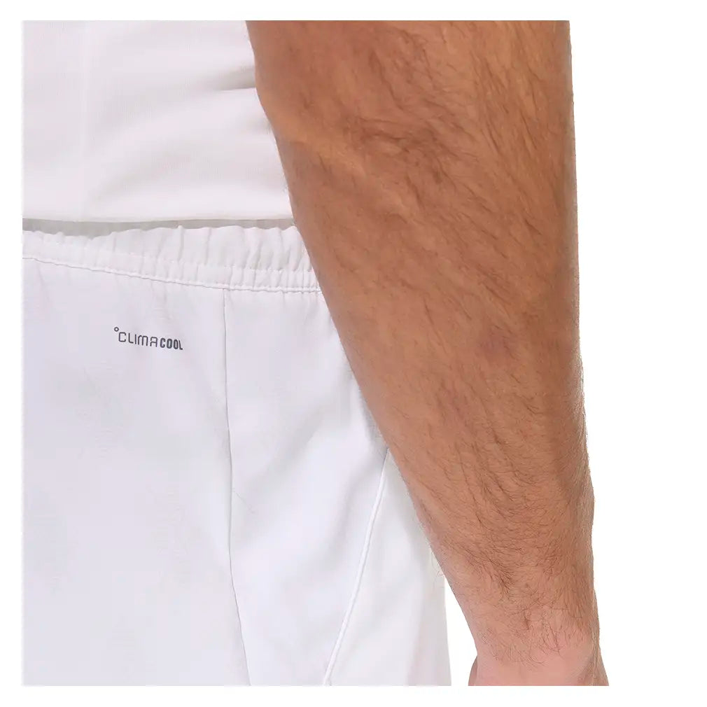 Men's Club Graphic 9 Inch Tennis Shorts White and Dash Grey,Apparel,Adidas,,,Tennis Express,KS8267-6