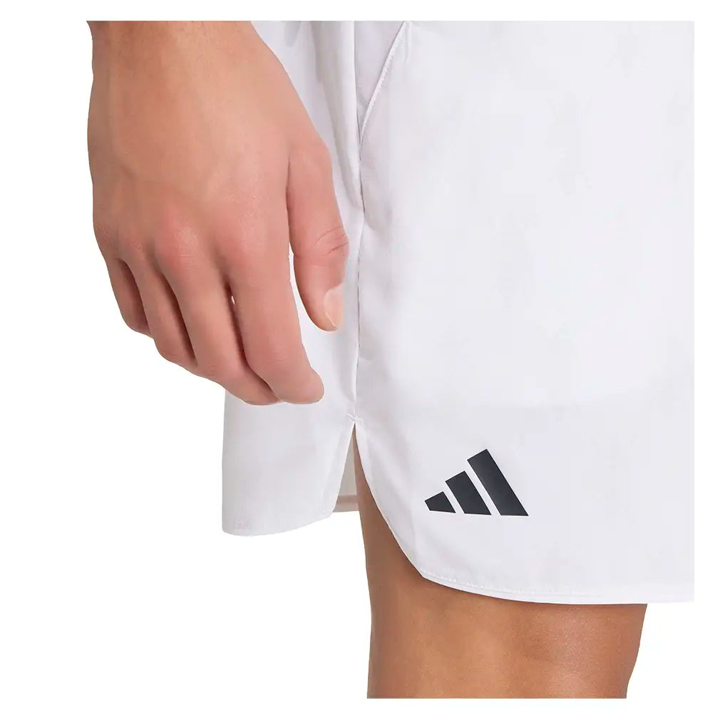 Men's Club Graphic 9 Inch Tennis Shorts White and Dash Grey,Apparel,Adidas,,,Tennis Express,KS8267-7