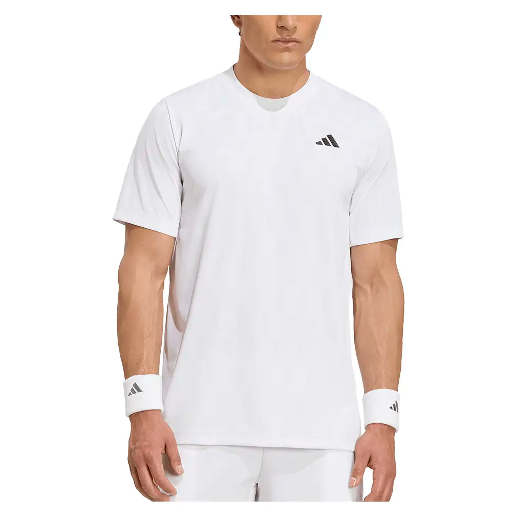 Men's Club Graphic Tennis Tee White and Dash Grey,Apparel,Adidas,,,Tennis Express,KS8271-3