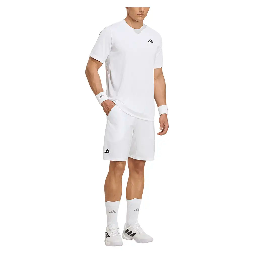 Men's Club Graphic Tennis Tee White and Dash Grey,Apparel,Adidas,,,Tennis Express,KS8271-5