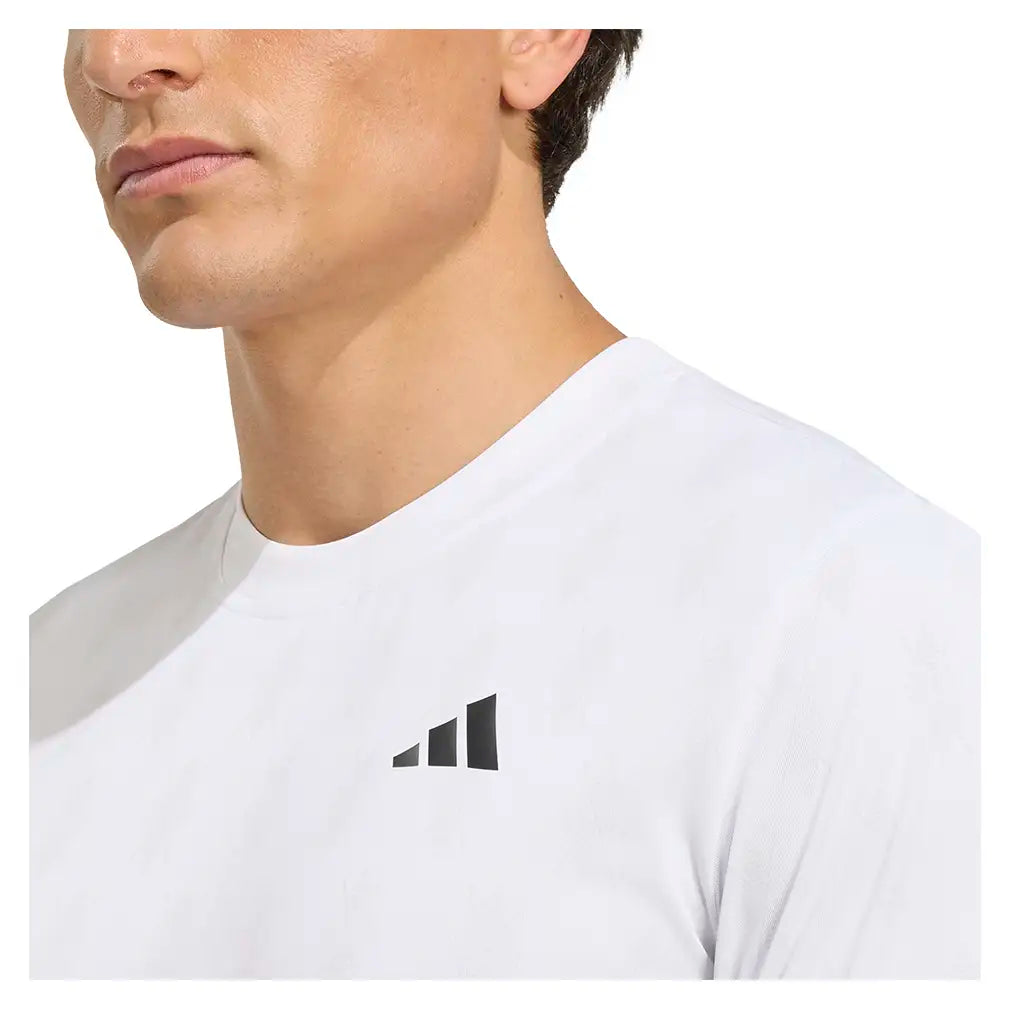 Men's Club Graphic Tennis Tee White and Dash Grey,Apparel,Adidas,,,Tennis Express,KS8271-6
