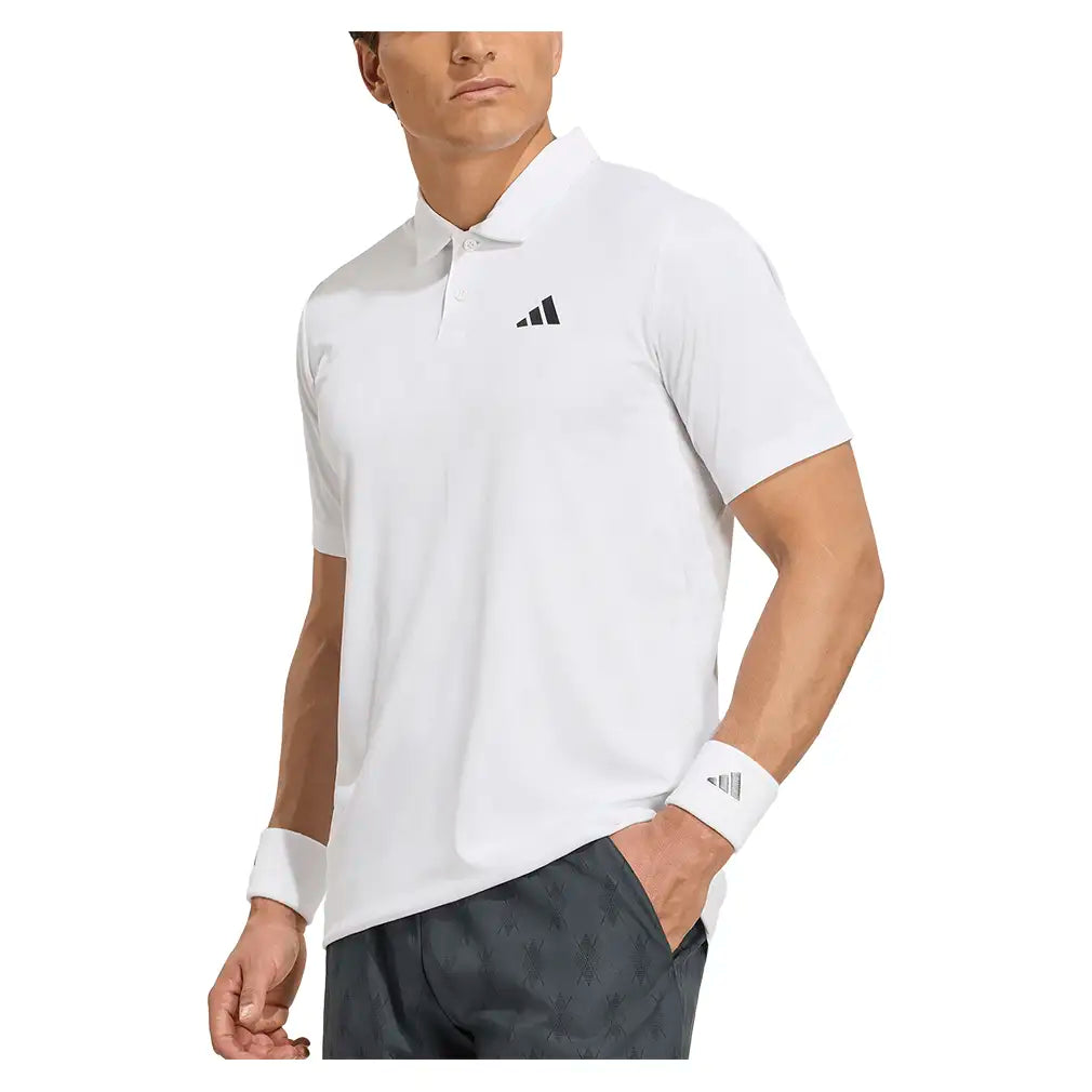 Men's Club Graphic Tennis Polo White and Dash Grey,Apparel,Adidas,,,Tennis Express,KS8274-3