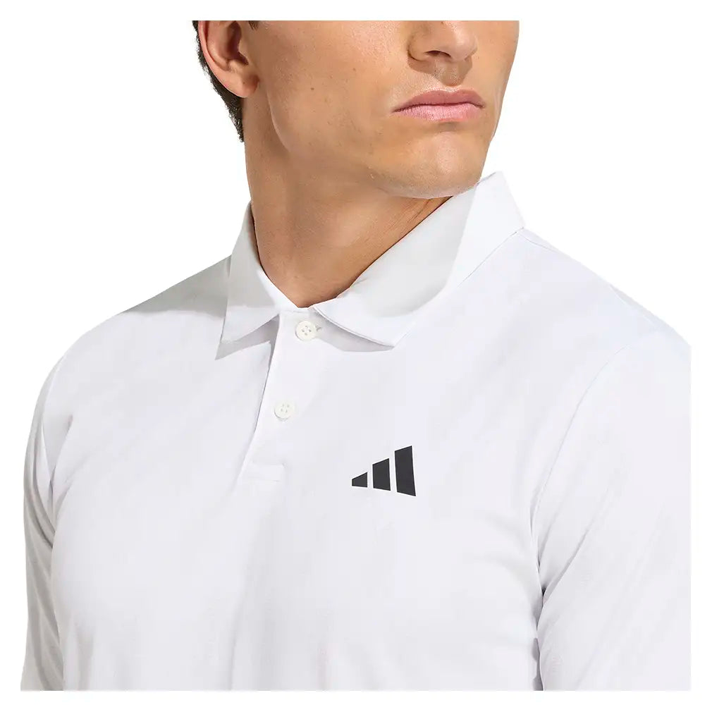 Men's Club Graphic Tennis Polo White and Dash Grey,Apparel,Adidas,,,Tennis Express,KS8274-6