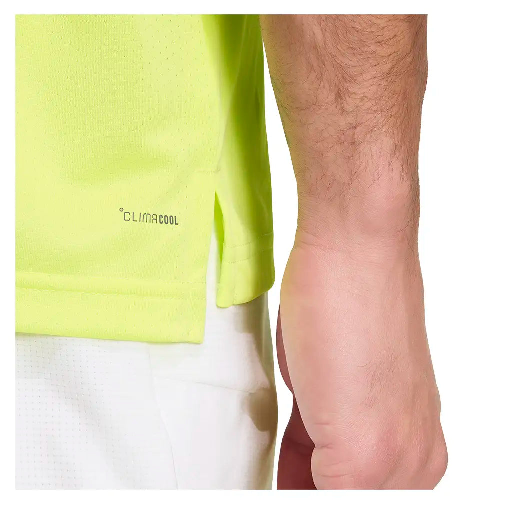 Men's Club Tennis Polo Semi Frozen Lemon,Apparel,Adidas,,,Tennis Express,KS8315-7