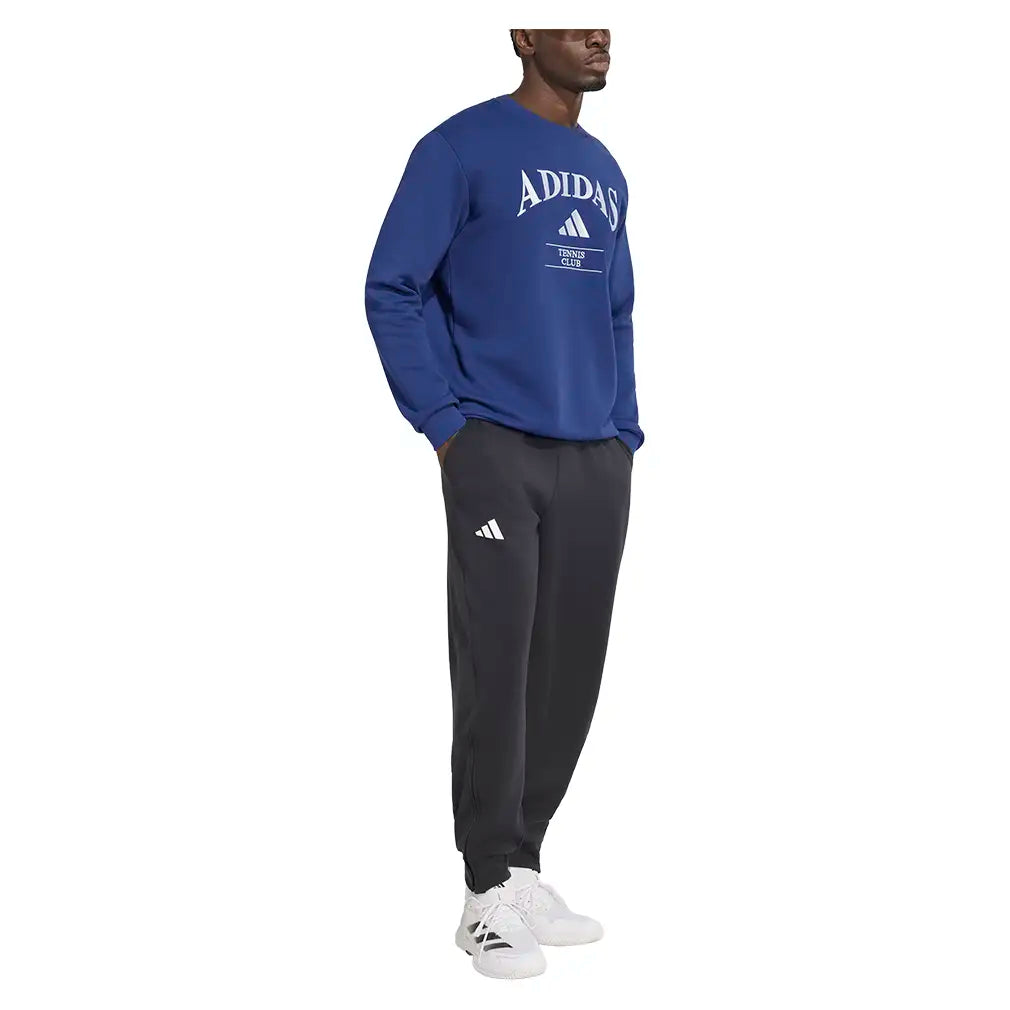 Men's Classic Graphic Tennis Pullover Dark Blue and White,Apparel,Adidas,,,Tennis Express,KV0783-5