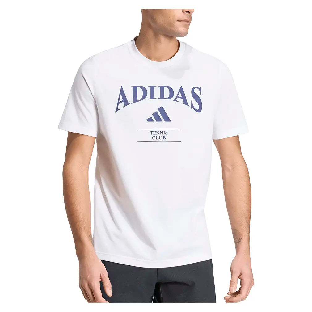 Men's Classic Graphic Tennis Tee White,Apparel,Adidas,,,Tennis Express,KV0784-3