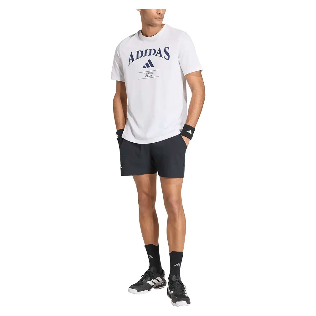 Men's Classic Graphic Tennis Tee White,Apparel,Adidas,,,Tennis Express,KV0784-5