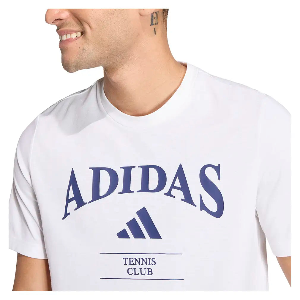 Men's Classic Graphic Tennis Tee White,Apparel,Adidas,,,Tennis Express,KV0784-6
