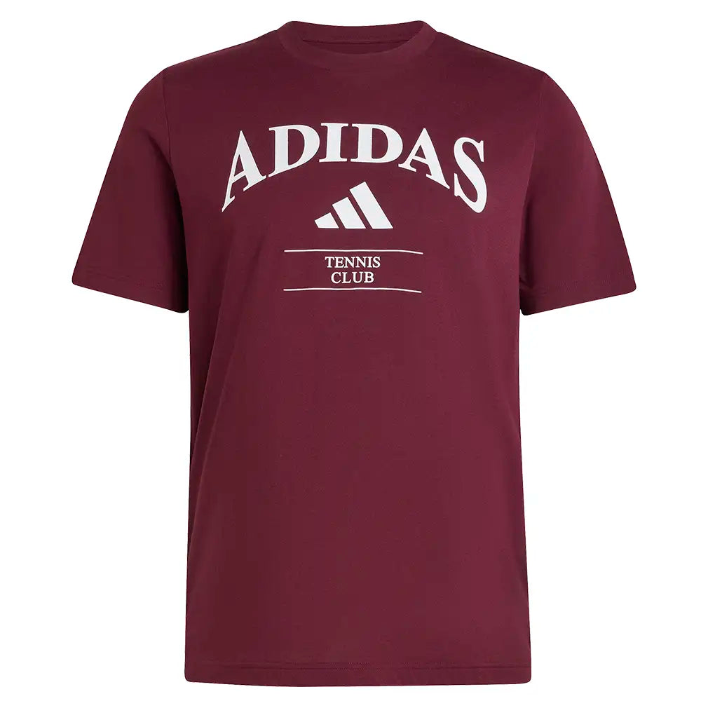Men's Classic Graphic Tennis Tee Maroon,Apparel,Adidas,Maroon,XS,Tennis Express,KV0785-1