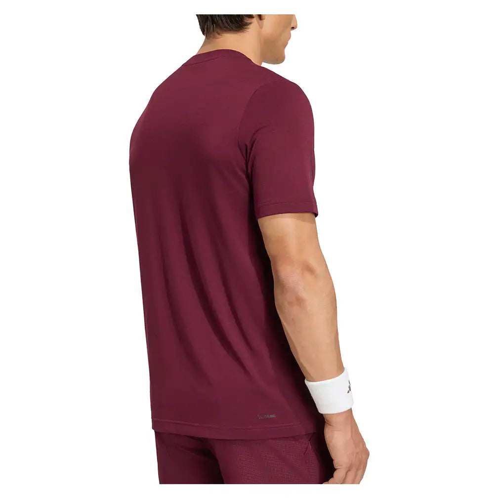 Men's Classic Graphic Tennis Tee Maroon,Apparel,Adidas,,,Tennis Express,KV0785-4