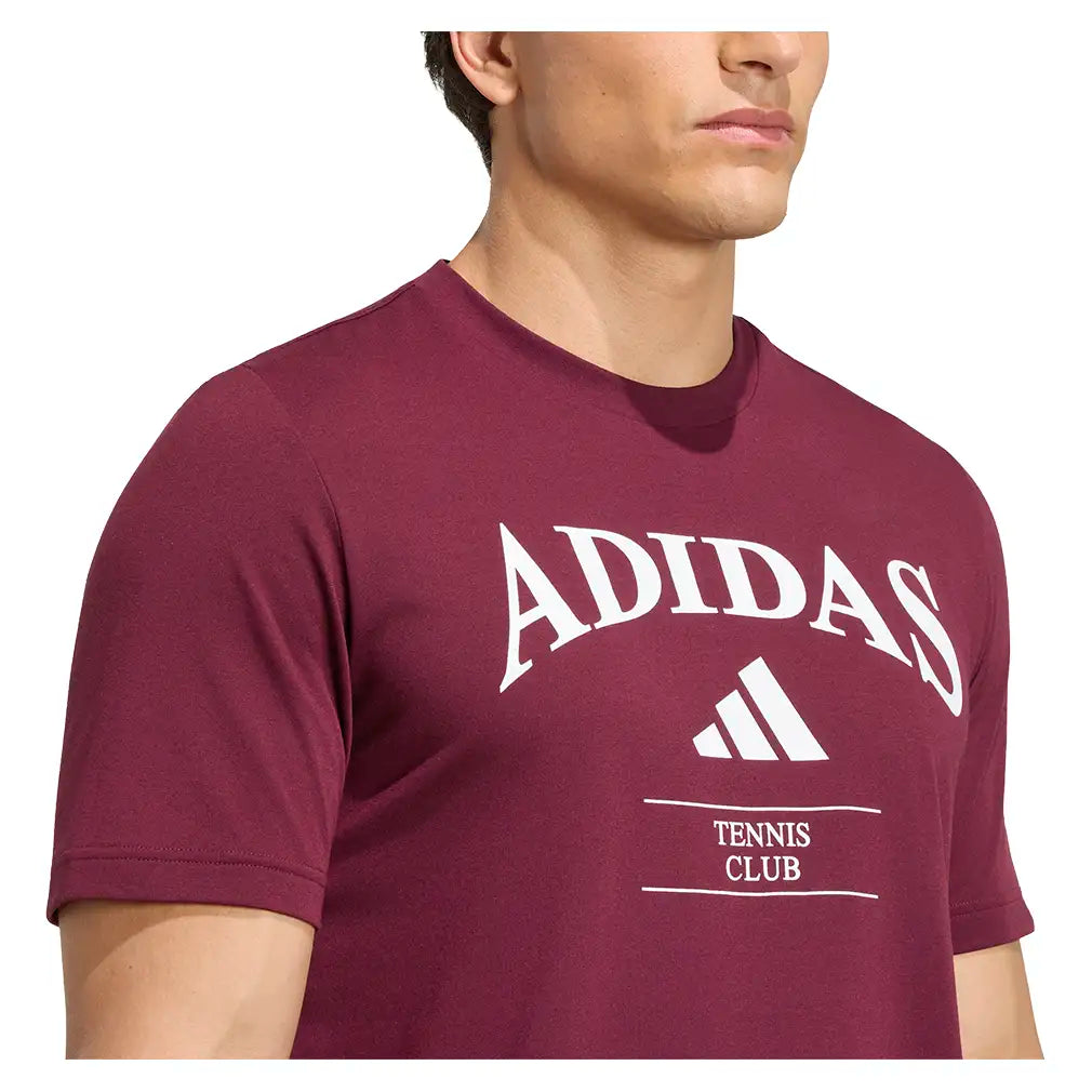 Men's Classic Graphic Tennis Tee Maroon,Apparel,Adidas,,,Tennis Express,KV0785-6