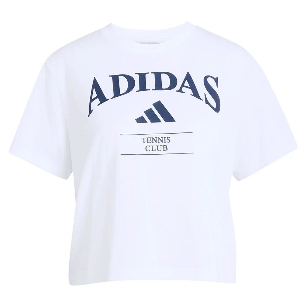 Women's Classics Heritage Graphic Tennis Top White,Apparel,Adidas,White,XS,Tennis Express,KV0787