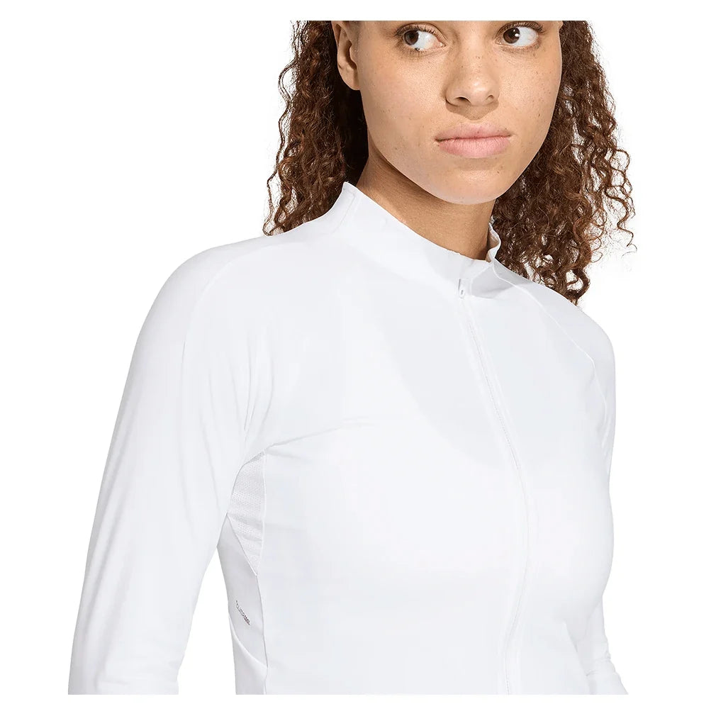 Women's London Pro Long Sleeve Tennis Top White,Apparel,Adidas,,,Tennis Express,KW1925-3
