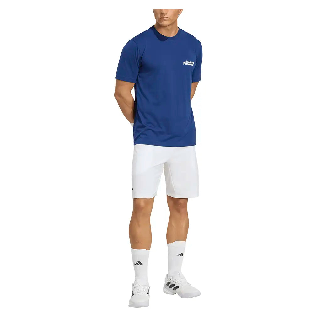Men's Graphic Pickleball Crew Dark Blue,Apparel,Adidas,,,Tennis Express,KW5993-5