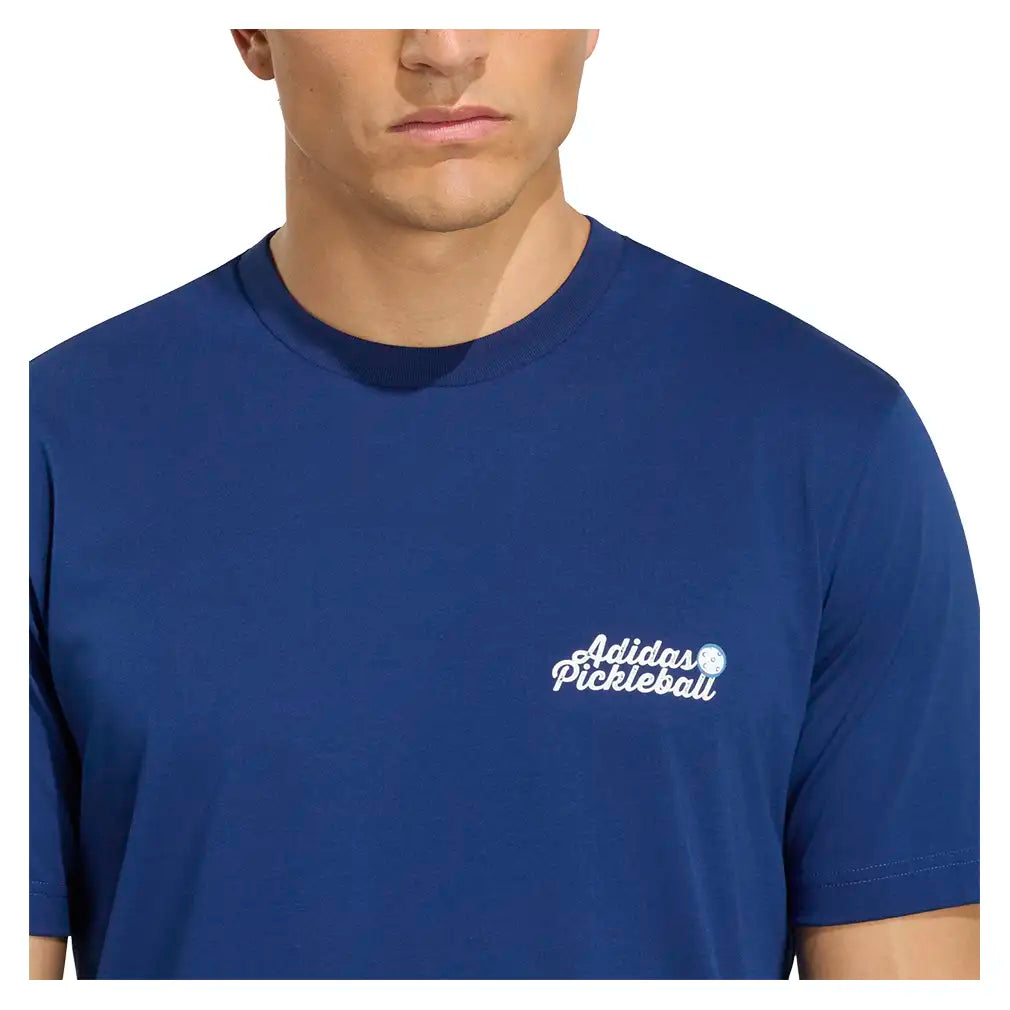 Men's Graphic Pickleball Crew Dark Blue,Apparel,Adidas,,,Tennis Express,KW5993-6