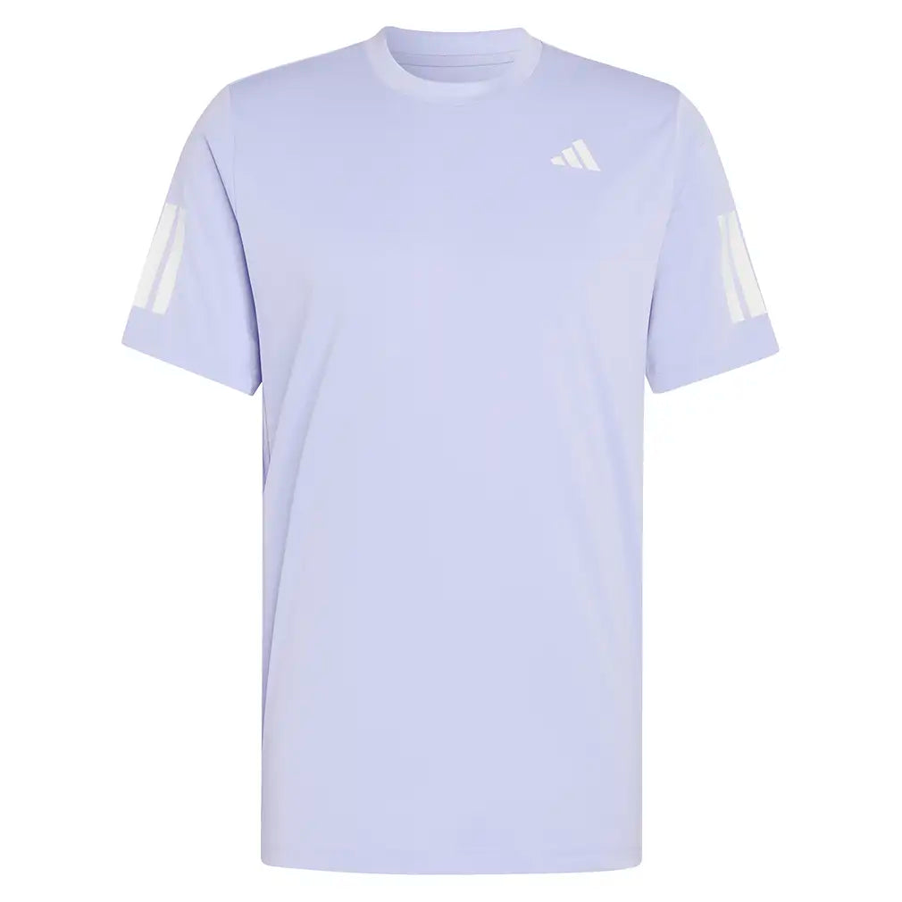 Men's Club 3 Stripe Tennis Tee Violet Tone,Apparel,Adidas,Violet Tone,XS,Tennis Express,KW7619-1