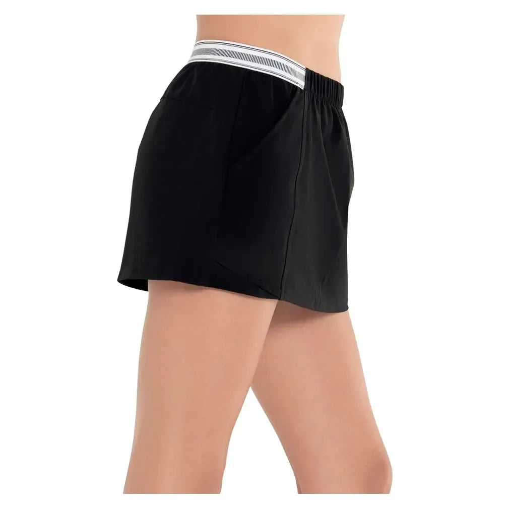 Women's 12.5 Inch Woven Tennis Skort-Apparel-K-Swiss-KWB15-B-Black1-Tennis Express