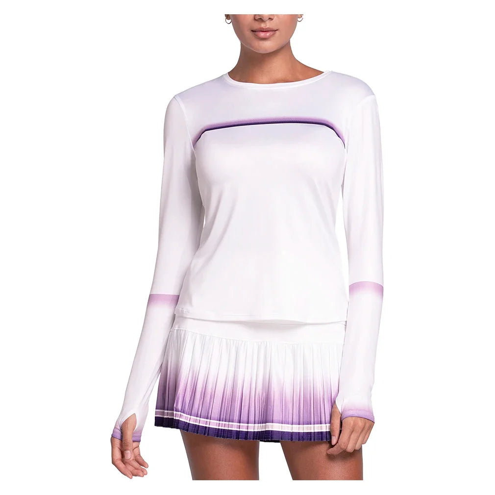 Women's Accelerate Long Sleeve Tennis Top Paisley-Apparel-K-Swiss-Paisley-XS, [current_file_name-Tennis Express